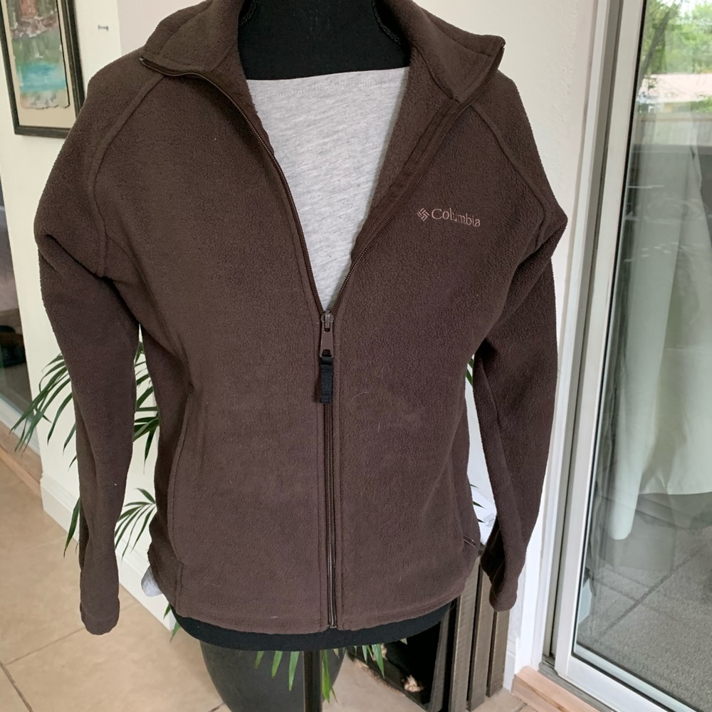 EUC Columbia Women’s ZIP Fleece Brown Sm